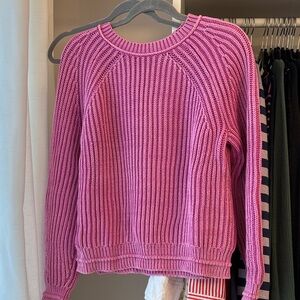 Women's Pink jcrew Ribbed Sweater shaker medium
